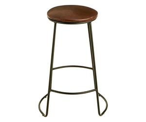 Premier Housewares Brixton Stool, Kitchen Bar Stools, Iron, w45 x d40 x h64cm - Black