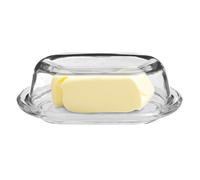 Premier Housewares Butter Dish Glass Design With Airtight Seal (12 cm x 7 cm x 18 cm)
