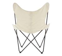 Premier Housewares Butterfly Chair, Papillon Outdoor, Longue - Cream