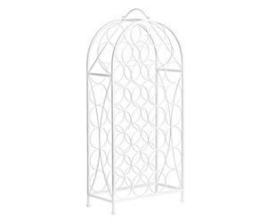 Premier Housewares Cafe Cassis 29-Bottle Wine Rack, Metal - Cream