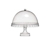 Premier Housewares Cake Stand With Lid Plastic Cupcake Stand Transparent Dome Lid Afternoon Tea Stand Cake Stand Sealed Cake Stands for Afternoon Tea