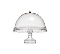 Premier Housewares Cake Stand With Lid Plastic Cupcake Stand Transparent Dome Lid Afternoon Tea Stand Cake Stand Sealed Cake Stands for Afternoon Tea