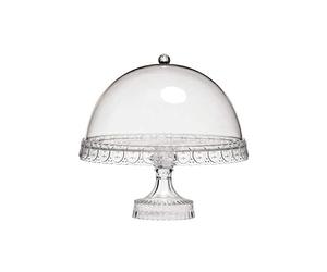 Premier Housewares Cake Stand With Lid Plastic Cupcake Stand Transparent Dome Lid Afternoon Tea Stand Cake Stand Sealed Cake Stands for Afternoon Tea