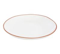 Premier Housewares Calisto Dinner Plate, White Glazed Terracotta, 28.5 x 28.5 x 5 cm