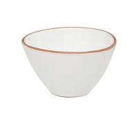 Premier Housewares Calisto Glazed Terracotta Cereal Bowl, White