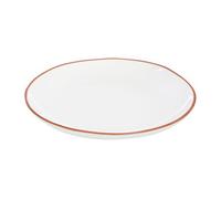 Premier Housewares Calisto Glazed Terracotta Dinner Plate, White