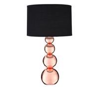 Premier Housewares Cameo Black Shade / EU Plug Touch Lamp