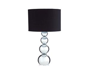 Premier Housewares Cameo Touch Black Fabric Shade Table Lamp