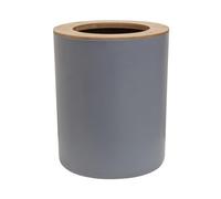 Premier Housewares Canyon Grey Dust Bin Elegant Office Waste Bin in Sustainable Bamboo Fibre, 20x24x20cm