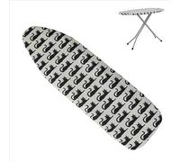 Premier Housewares Cat Ironing Board Cover | Stylish Black and White Cat Pattern | Easy to Install with Snug Fit | Perfect for Cat Lovers and Home Decor