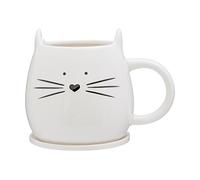 Elegant Design Cat Mug And Coaster, Versatile Small Milk Mug For Bedroom, Durable Coffee Mug For Livingroom