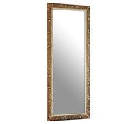 Premier Housewares Champagne Finish Ridged Wall Mirror For Hallway Living Room And Bedroom Rectangular Mirror Stylish Decorative Mirror 133 x 53 x 3