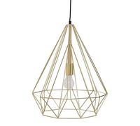 Premier Housewares Champagne Gold Conical Pendant Light Luxe Iron Ceiling Fixture Chandelier Style Pendant Light Gold Ceiling Light For Lounge 42 x 150 x 42 cm
