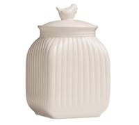 Premier Housewares Charming Medium Canister | Practical Design Tea Coffee Sugar Canister For Kitchen | Durable Canister For Cooking | Dolomite Constructed Kitchen Canister