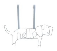 Premier Housewares Charming Over Door Hanger, Metal, Grey, Large