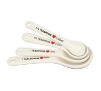 Premier Housewares Charming Set Of 4 Heart Design Measuring Spoons | Precised Measuring Spoons For Baking | Functional Design Spoon For Efficient Cooking | Versatile Kitchen Tool