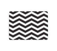 Premier Housewares Chevron Placemats - Set of 4, Black & White Jazzy Design, Easy to Clean, Protective Table Mats 1203624