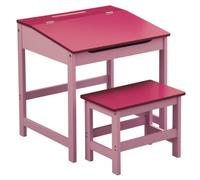 Premier Housewares Children's Desk and Stool Set - Pink