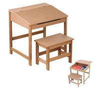Premier Housewares Children's Desk and Stool Set - Natural