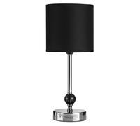 Premier Housewares Chrome and Black Acrylic Ball Table Lamp