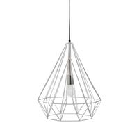 Premier Housewares Chrome Conical Pendant Light Luxe Iron Ceiling Fixture Chandelier Style Pendant Light Metal Ceiling Light For Lounge 42 x 150 x 42 cm