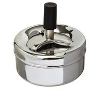 Premier Housewares Chrome Effect Small Spinning Ashtray