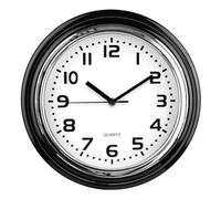 Premier Housewares Chrome Finish Plastic Wall Clock