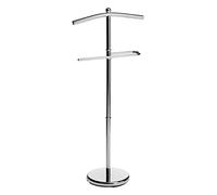 Premier Housewares Chrome Floor Standing Clothes Valet - Silver