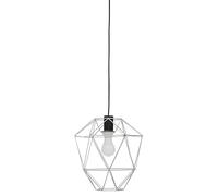 Premier Housewares Chrome Pendant Light Modern Iron Ceiling Fixture Chandelier Style Ceiling Light Ceiling Pendant For Hallway Metal Chandelier Frame (26 x 132 x 29 cm)