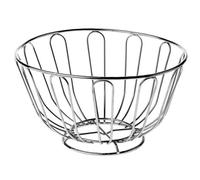 Premier Housewares 24cm Corbeille À Fruits Ronde Chromée 3,8mm/2,5, Silver
