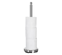 Premier Housewares Chrome Toilet Roll Holder Free Standing | Multi Rolls Tall Toilet Roll Stand | Wide Base Toilet Paper Holder for Washroom | Loo Roll Holder Bathroom Accessory