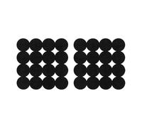 Premier Housewares Circle Design Black Felt Placemats - Set of 2