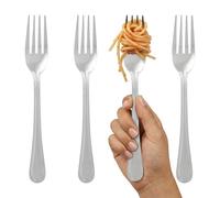 Premier Housewares Classic Fork Set Of 4 / Silver Finish Kitchen Forks For Dinner/Eating Fruits And Vegetables Rust Resistant Set Of Forks 3 x 20 x 3