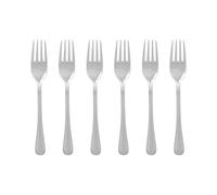 Premier Housewares Classic Forks Set Of 6 / Silver Finish Desert Fork For Cake And Pastry/Rust Resistant Cutlery Forks Set For Catering And Events 1 x 15.5 x 2.5