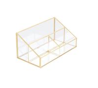 Premier Housewares Clear Glass Makeup Organiser