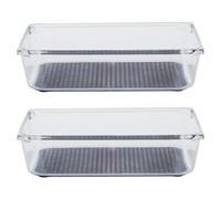 Premier Housewares Clear Plastic Kitchen Organisers Set of Two with Rubber Inserts Kitchen Organizer Makeover Organizer Bathroom Door Organizer 6 x 20 x 15