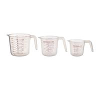 Premier Housewares Clear Plastic Measuring Jugs - Set of 3
