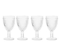 Premier Housewares Clear Wine Glasses Set of Four, Elegant Glassware for Wine Lovers, 280ml Capacity, 0.5x16.5x8.5cm