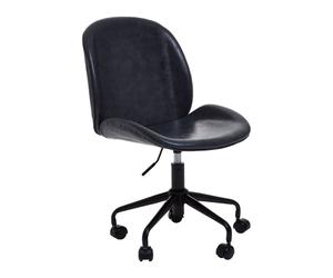 Premier Housewares Clinton Grey Leather Chair