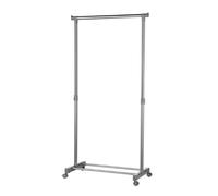 Premier Housewares Clothes Hanging Rail with Wheels Clothing Rack Clothes Rails Clothing Rails Clothes Rails on Wheels 152 Cm X 80 Cm X 43 Cm, Grey
