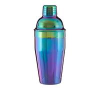 Premier Housewares Cocktail Shaker, Rainbow, 0.55 litres, Stainless Steel, Multi/Coloured, 8 x 8 x 21 cm