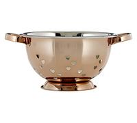 Premier Housewares Colander with Hearts Design, Rose Gold, 24 x 24 x 13 cm