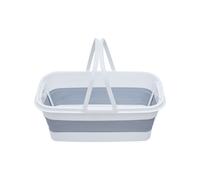 Premier Housewares Collapsible Rectangular Basket Multipurpose And Portable With Handles Made from Sturdy PP And Eco-friendly Rubber 27 x 18 x 48