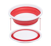 Premier Housewares Collapsible Washing Up Bowl Red & White | Foldable