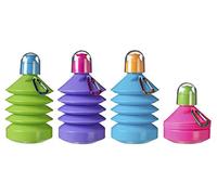 Premier Housewares Compact Collapsible Water Bottle | Vibrant Foldable Water Bottle For Kitchen | Durable Soft Water Bottle For Travelling | Space Effecient Travel Water Bottle