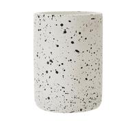 Premier Housewares Concrete Terrazzo Lotion Dispenser Modern Bathroom Soap Dispenser With Gold Finish Pump Lotion Container 8 cm x 18 cm x 8 cm