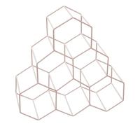 Orsina Contemporary 6 Bottle Pink Finish Wine Rack, Modern Design Bottle Rack For Cupboard, Durable Wine Rack
