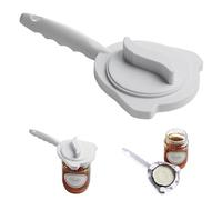 Premier Housewares Convenient White Jar And Bottle Opener | Easy To Use Bottle Opener For Kitchen | Durable Corkscrews Wine Bottle Opener For Drinks | Strong Clear Jar Opener