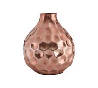 Premier Housewares Copper Finish Decorative Vase/ Accentuated With Honey Comb Beaten Design Aluminum Vases For Decoration 25 x 30 x 25