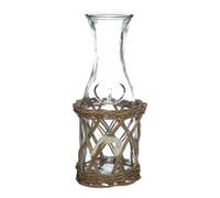 Premier Housewares Country Cottage Glass Bottle On Willow Basket Food Storage